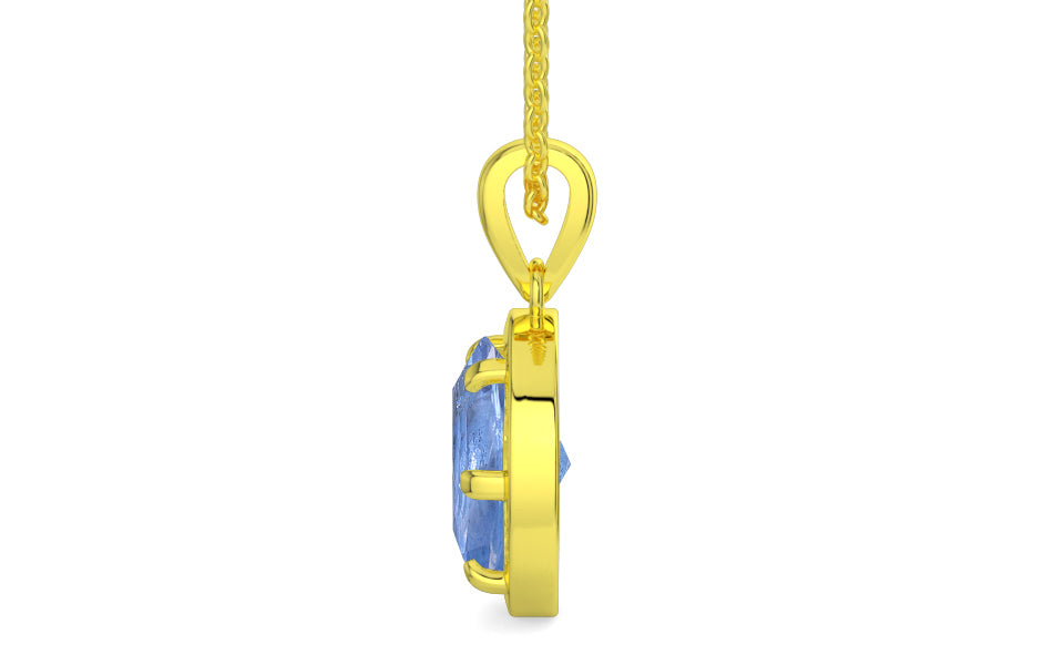 Panchdhatu Ceylon Blue Sapphire Pendant Prime Quality (P8)
