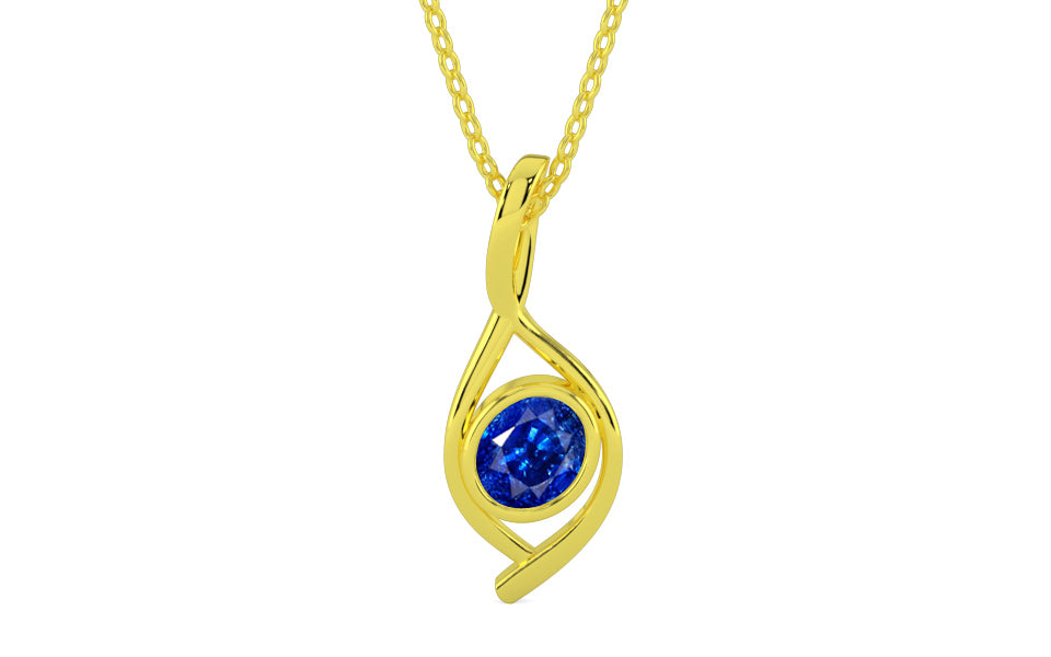 Panchdhatu Ceylon Blue Sapphire Pendant Rare Quality (P1)