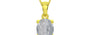 Panchdhatu Ceylon White Sapphire Pendant Fine Quality (P10)