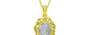 Panchdhatu Ceylon White Sapphire Pendant Fine Quality (P5)