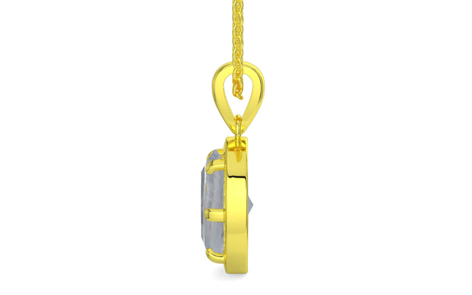 Panchdhatu Ceylon White Sapphire Pendant Fine Quality (P8)