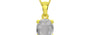 Panchdhatu Ceylon White Sapphire Pendant Prime Quality (P10)
