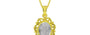 Panchdhatu Ceylon White Sapphire Pendant Prime Quality (P5)