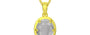 Panchdhatu Ceylon White Sapphire Pendant Prime Quality (P8)