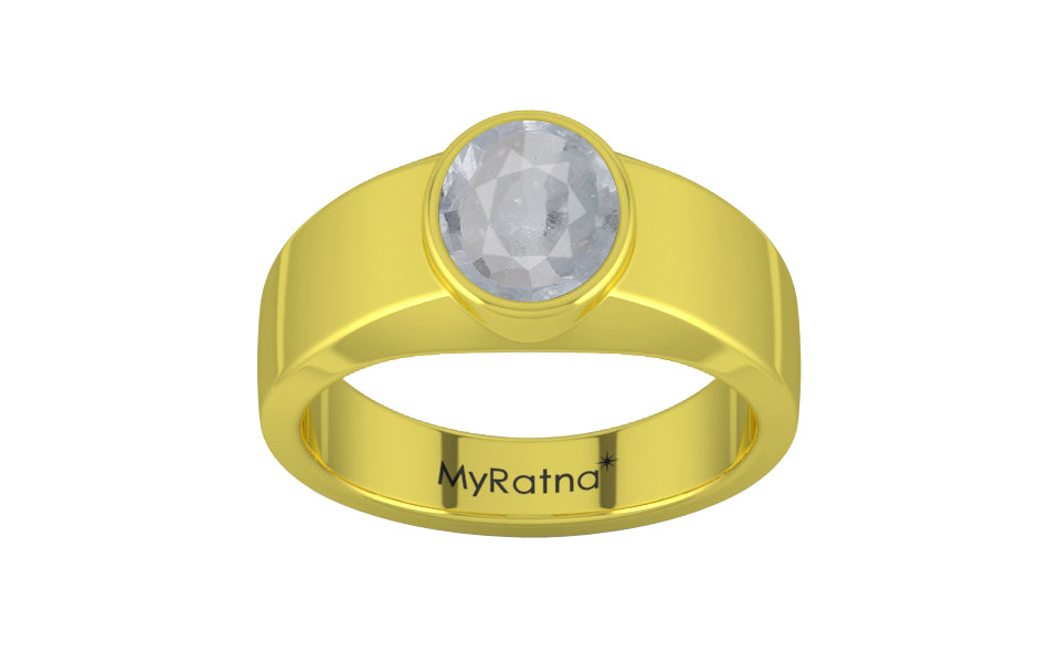 Panchdhatu Ceylon White Sapphire Ring Fine Quality (R10)
