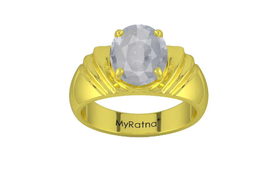 Panchdhatu Ceylon White Sapphire Ring Fine Quality (R4)
