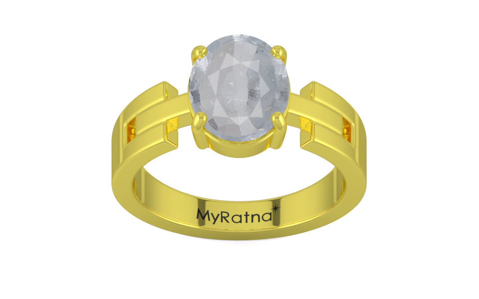 Panchdhatu Ceylon White Sapphire Ring Fine Quality (R8)