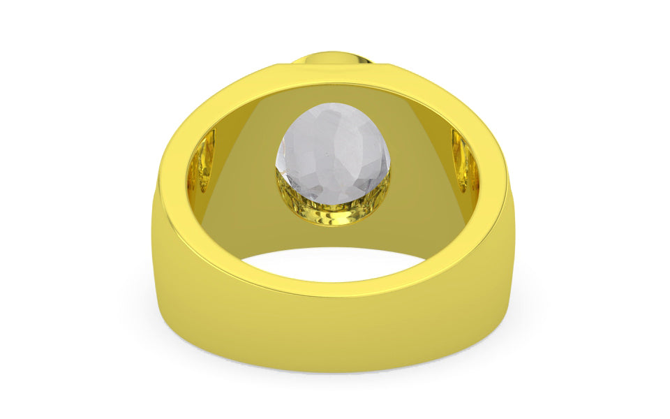 Panchdhatu Ceylon White Sapphire Ring Limited Quality (R1)