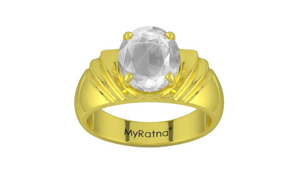 Panchdhatu Ceylon White Sapphire Ring Limited Quality (R4)