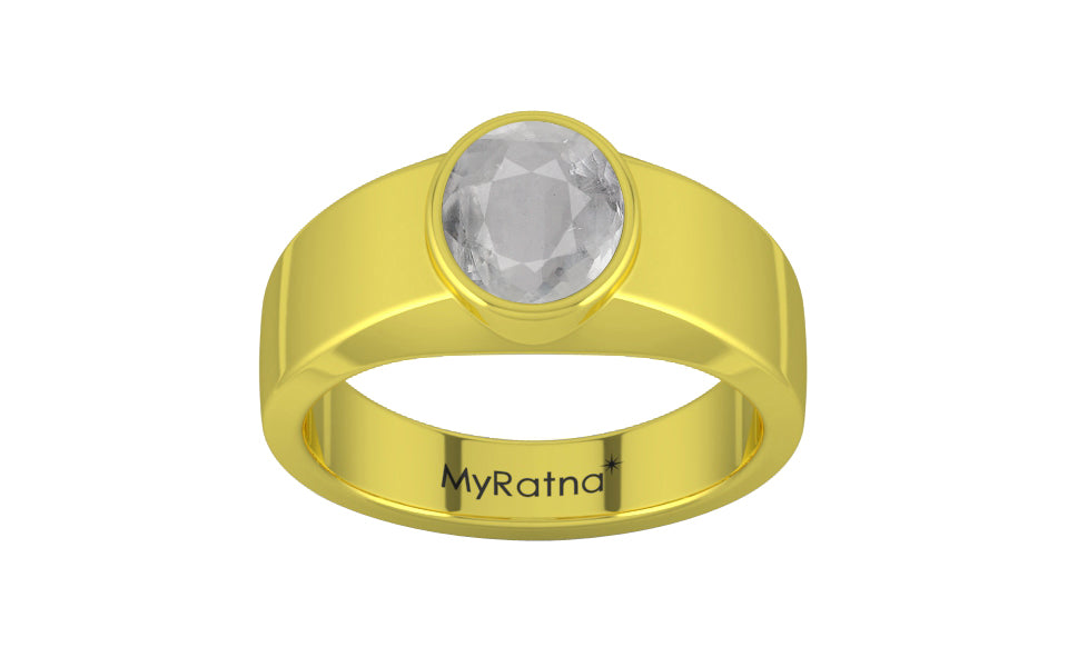 Panchdhatu Ceylon White Sapphire Ring Prime Quality (R10)