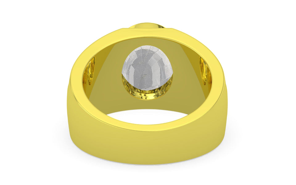 Panchdhatu Ceylon White Sapphire Ring Rare Quality (R1)