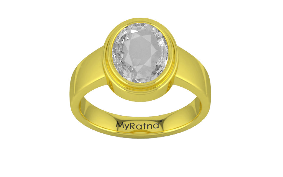 Panchdhatu Ceylon White Sapphire Ring Rare Quality (R3)