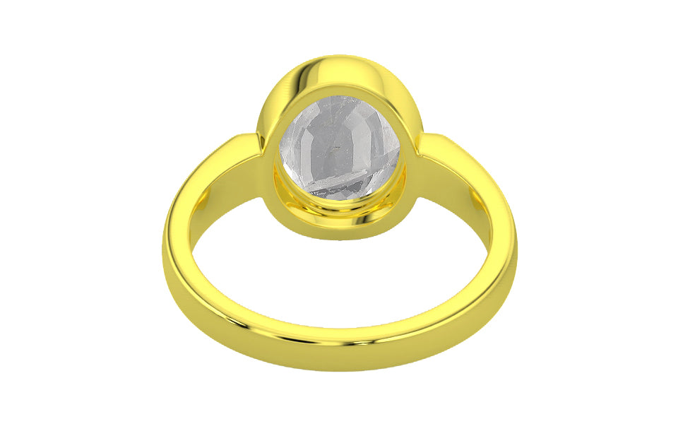Panchdhatu Ceylon White Sapphire Ring Rare Quality (R6)