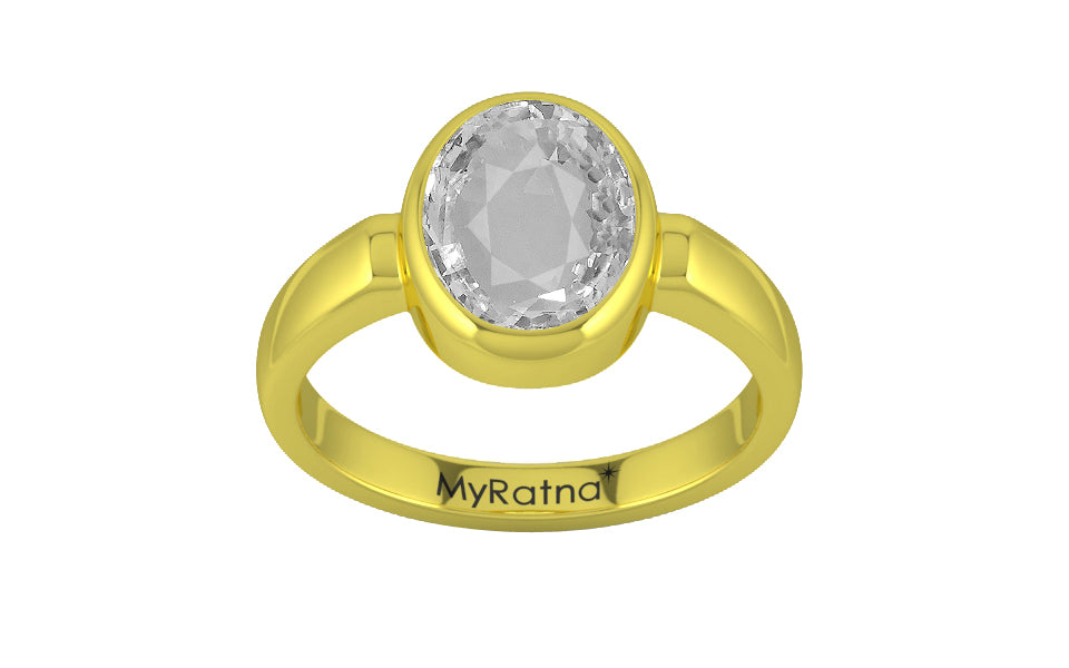 Panchdhatu Ceylon White Sapphire Ring Rare Quality (R6)