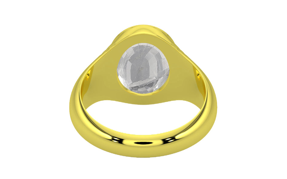 Panchdhatu Ceylon White Sapphire Ring Rare Quality (R7)