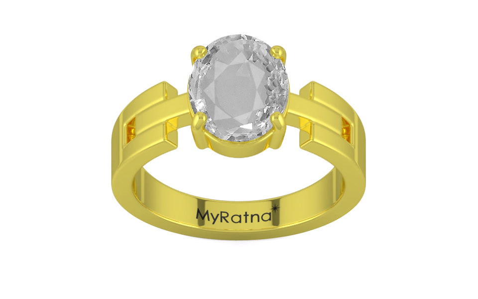 Panchdhatu Ceylon White Sapphire Ring Rare Quality (R8)