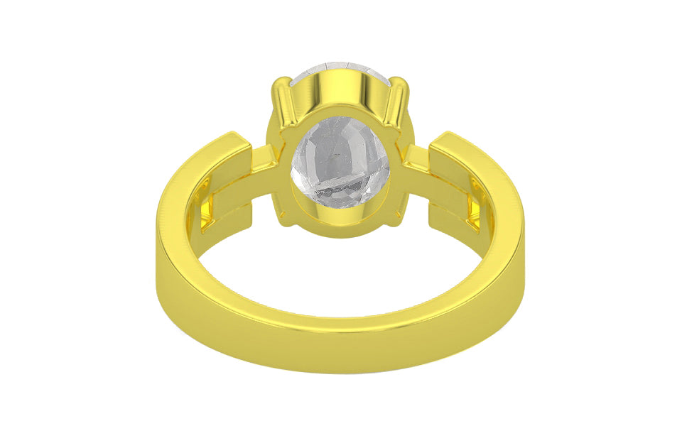 Panchdhatu Ceylon White Sapphire Ring Rare Quality (R8)