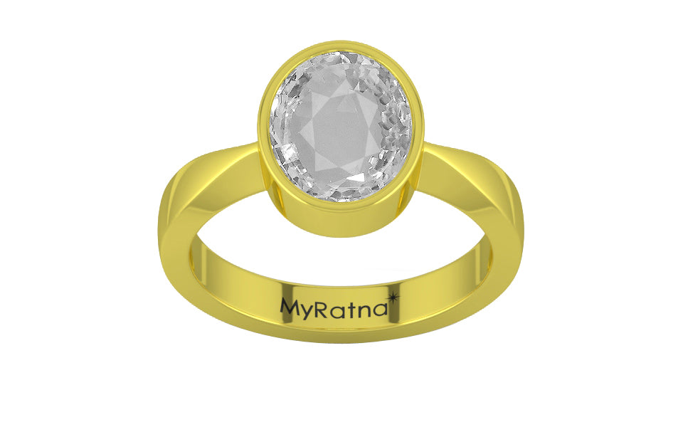 Panchdhatu Ceylon White Sapphire Ring Rare Quality (R9)