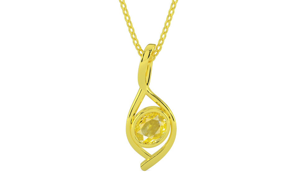 Panchdhatu Ceylon Yellow Sapphire Pendant Limited Quality (P1)