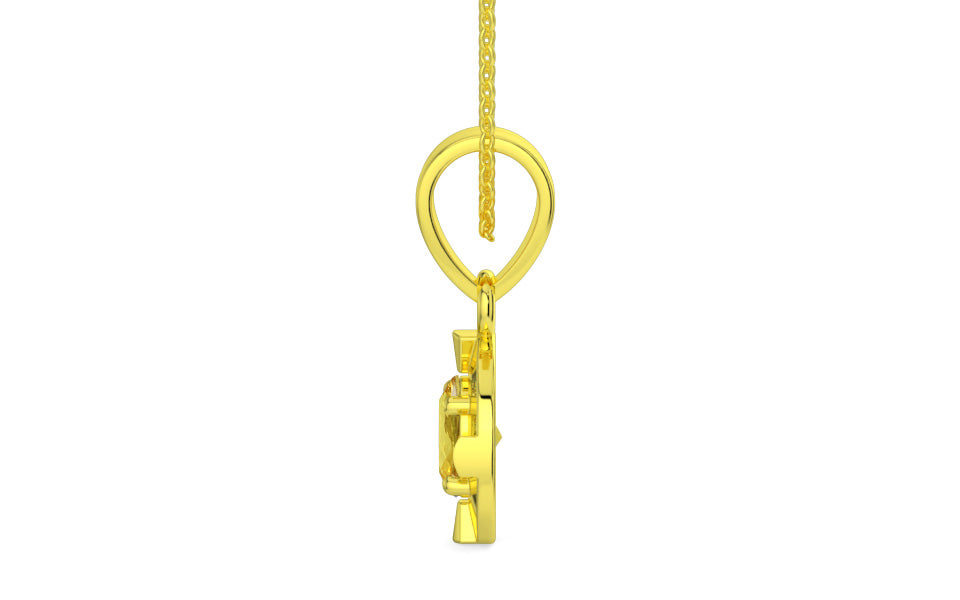 Panchdhatu Ceylon Yellow Sapphire Pendant Limited Quality (P11)