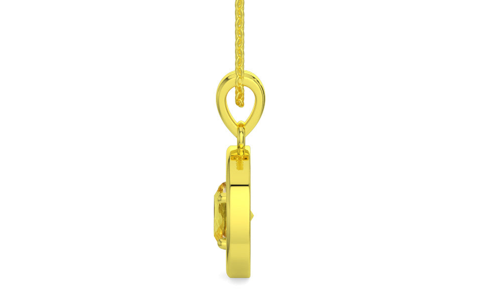 Panchdhatu Ceylon Yellow Sapphire Pendant Limited Quality (P2)