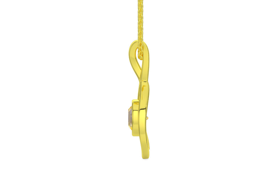 Panchdhatu Ceylon Yellow Sapphire Pendant Prime Quality (P1)