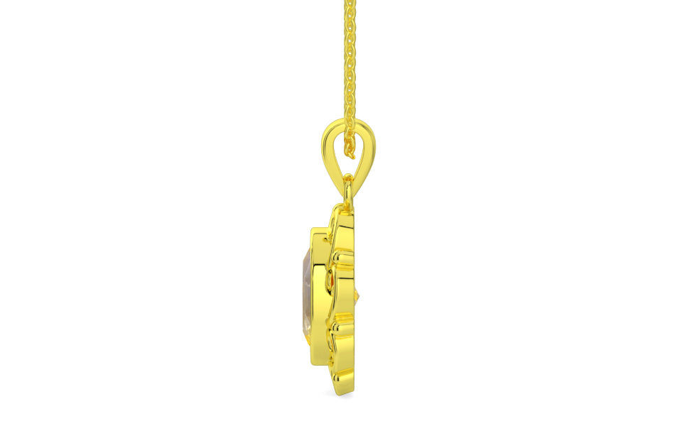 Panchdhatu Ceylon Yellow Sapphire Pendant Prime Quality (P5)