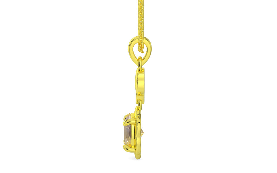 Panchdhatu Ceylon Yellow Sapphire Pendant Prime Quality (P6)