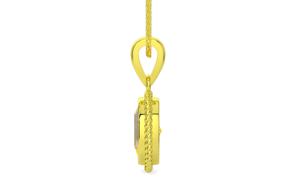 Panchdhatu Ceylon Yellow Sapphire Pendant Prime Quality (P7)