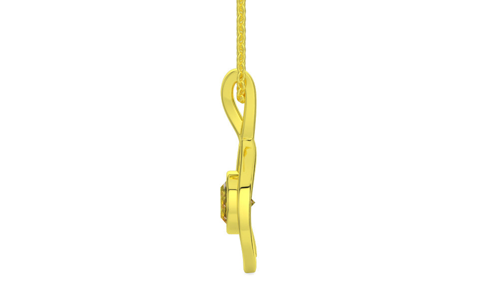 Panchdhatu Ceylon Yellow Sapphire Pendant Rare Quality (P1)