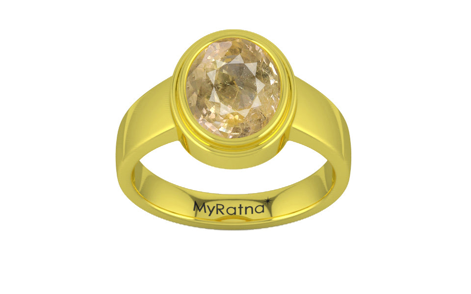 Panchdhatu Ceylon Yellow Sapphire Ring Fine Quality (R3)