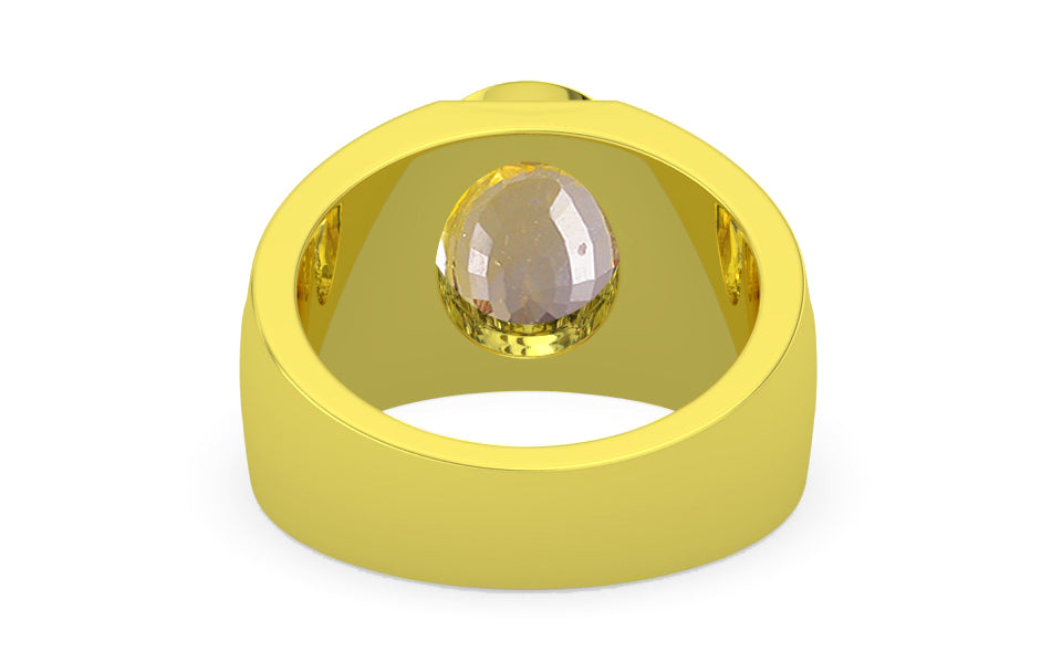 Panchdhatu Ceylon Yellow Sapphire Ring Prime Quality (R1)