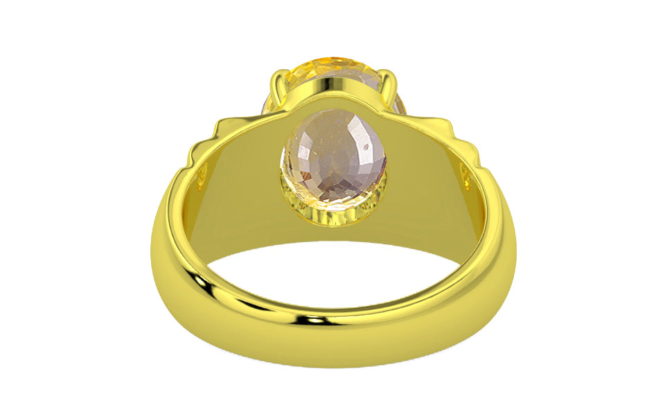 Panchdhatu Ceylon Yellow Sapphire Ring Prime Quality (R4)