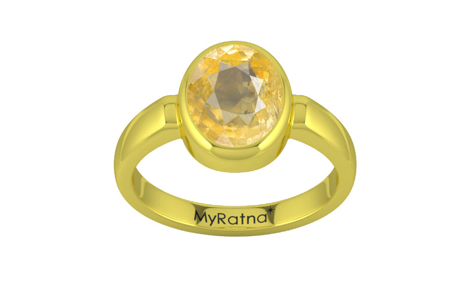 Panchdhatu Ceylon Yellow Sapphire Ring Prime Quality (R6)