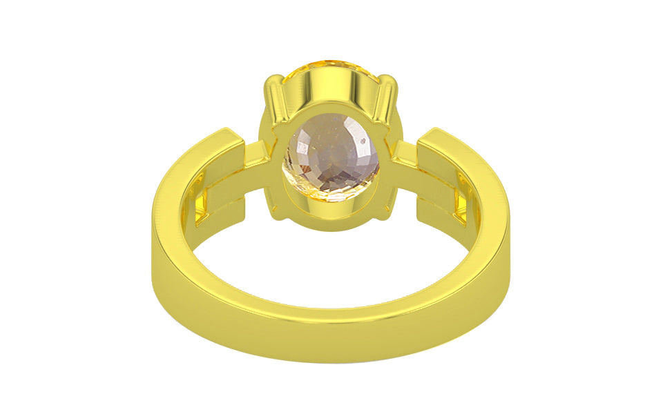 Panchdhatu Ceylon Yellow Sapphire Ring Prime Quality (R8)