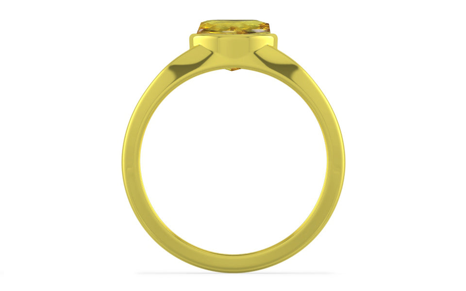 Panchdhatu Ceylon Yellow Sapphire Ring Rare Quality (R10)