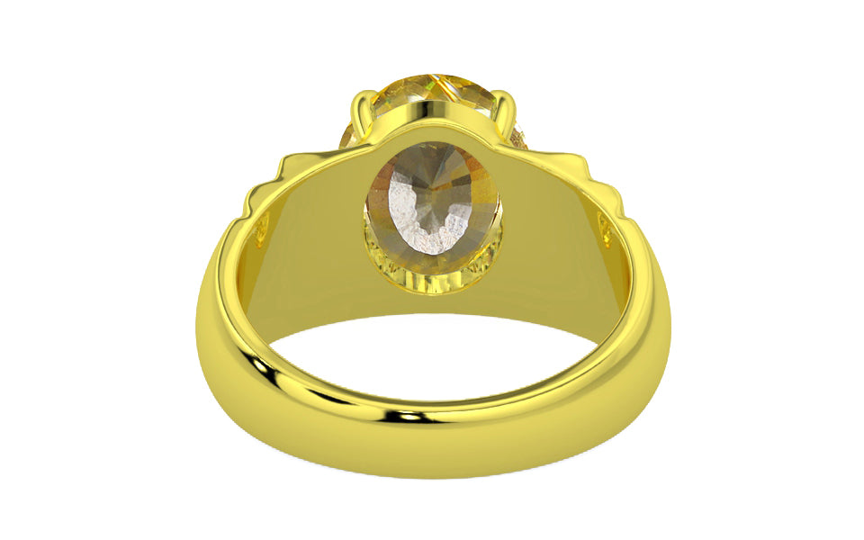 Panchdhatu Ceylon Yellow Sapphire Ring Rare Quality (R4)
