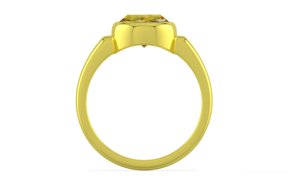 Panchdhatu Ceylon Yellow Sapphire Ring Rare Quality (R6)