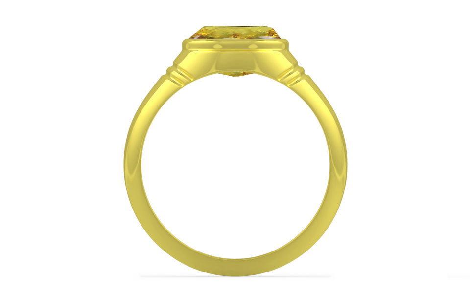 Panchdhatu Ceylon Yellow Sapphire Ring Rare Quality (R7)