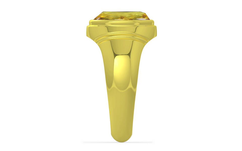 Panchdhatu Ceylon Yellow Sapphire Ring Rare Quality (R7)