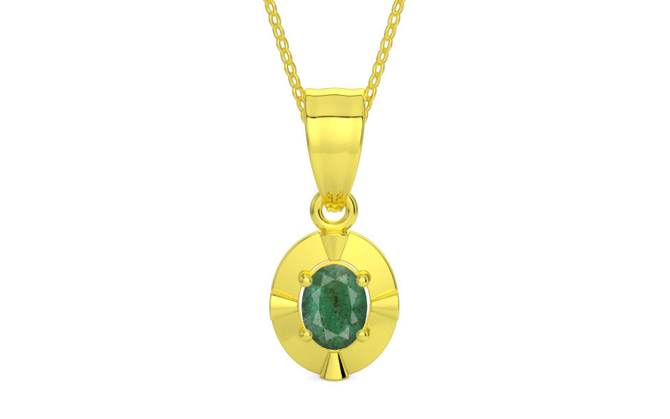 Panchdhatu Emerald Pendant Fine Quality (P11)