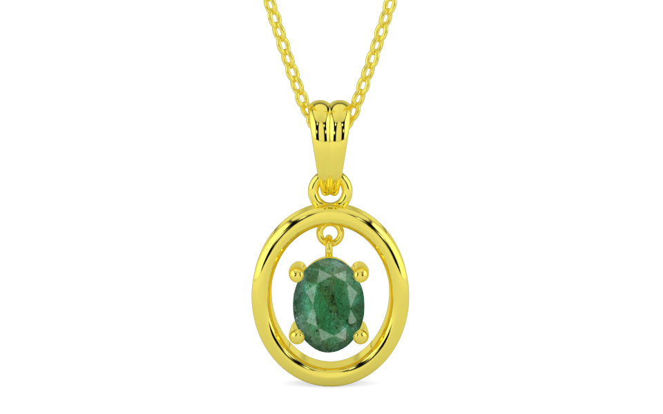 Panchdhatu Emerald Pendant Fine Quality (P2)