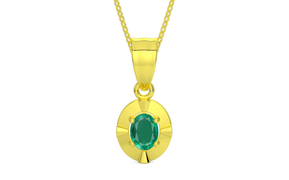 Panchdhatu Emerald Pendant Rare Quality (P11)
