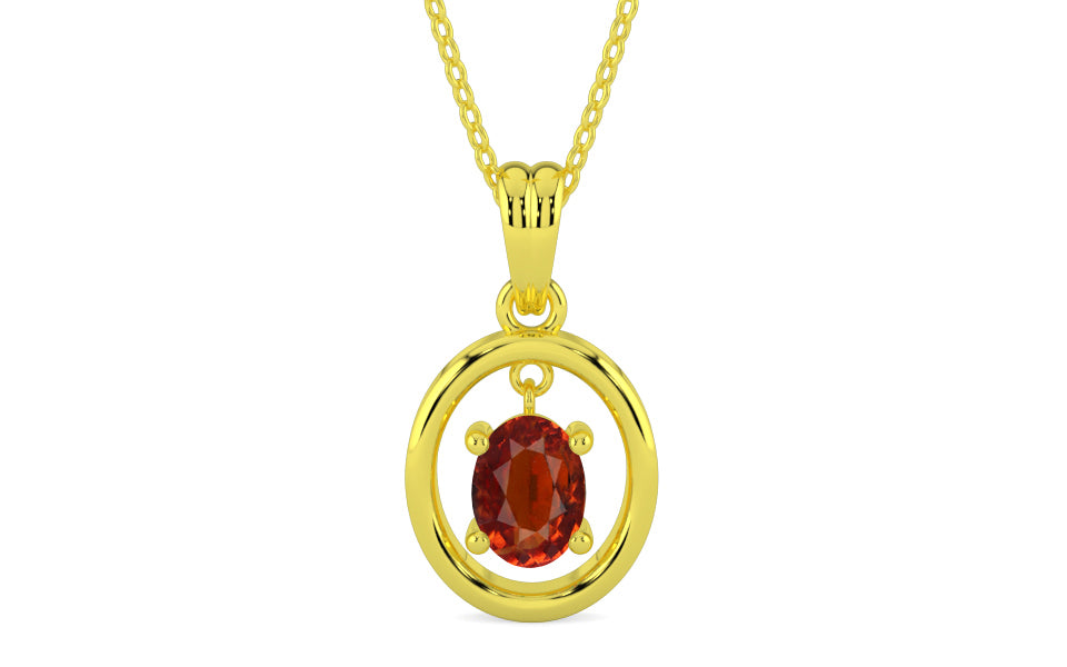 Panchdhatu Hessonite Garnet Pendant Limited Quality (P2)