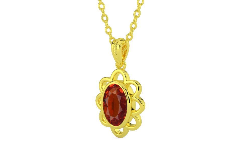 Panchdhatu Hessonite Garnet Pendant Limited Quality (P3)