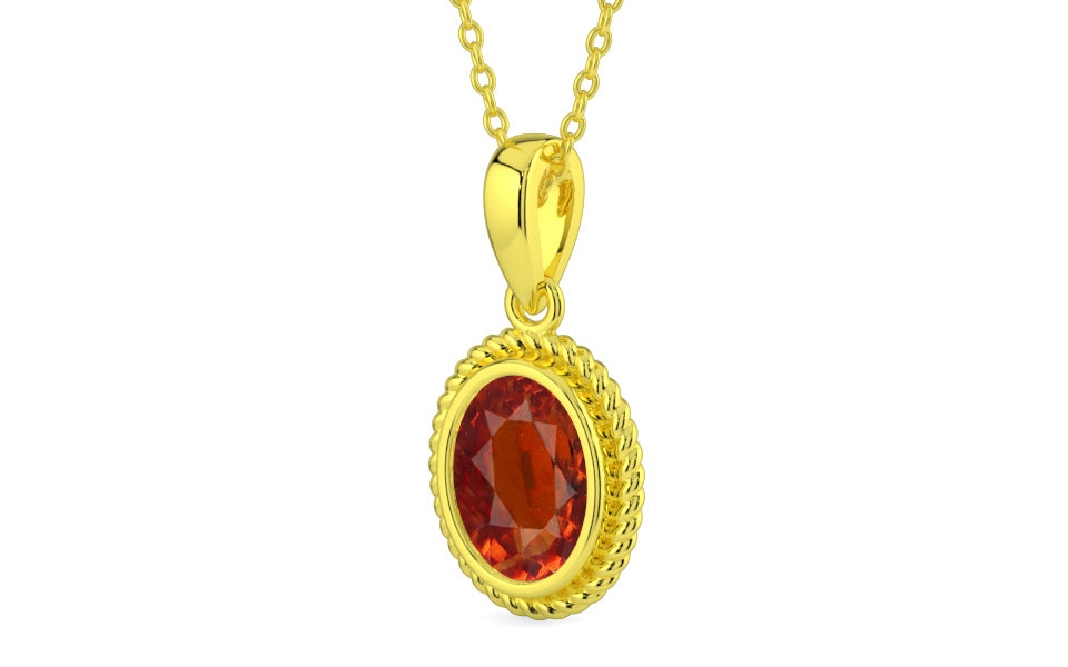 Panchdhatu Hessonite Garnet Pendant Limited Quality (P7)