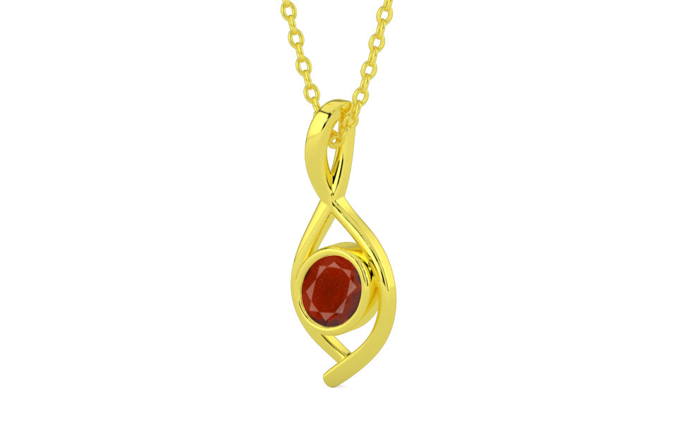 Panchdhatu Hessonite Garnet Pendant Prime Quality (P1)