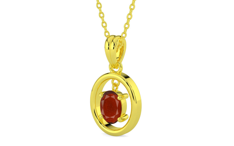 Panchdhatu Hessonite Garnet Pendant Prime Quality (P2)