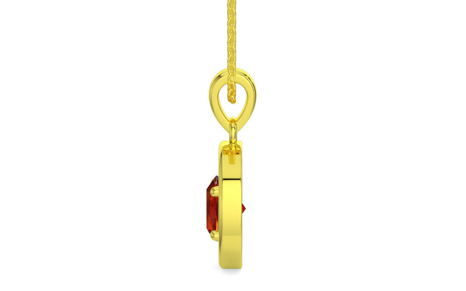 Panchdhatu Hessonite Garnet Pendant Rare Quality (P2)