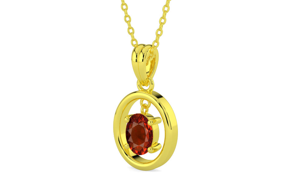 Panchdhatu Hessonite Garnet Pendant Rare Quality (P2)